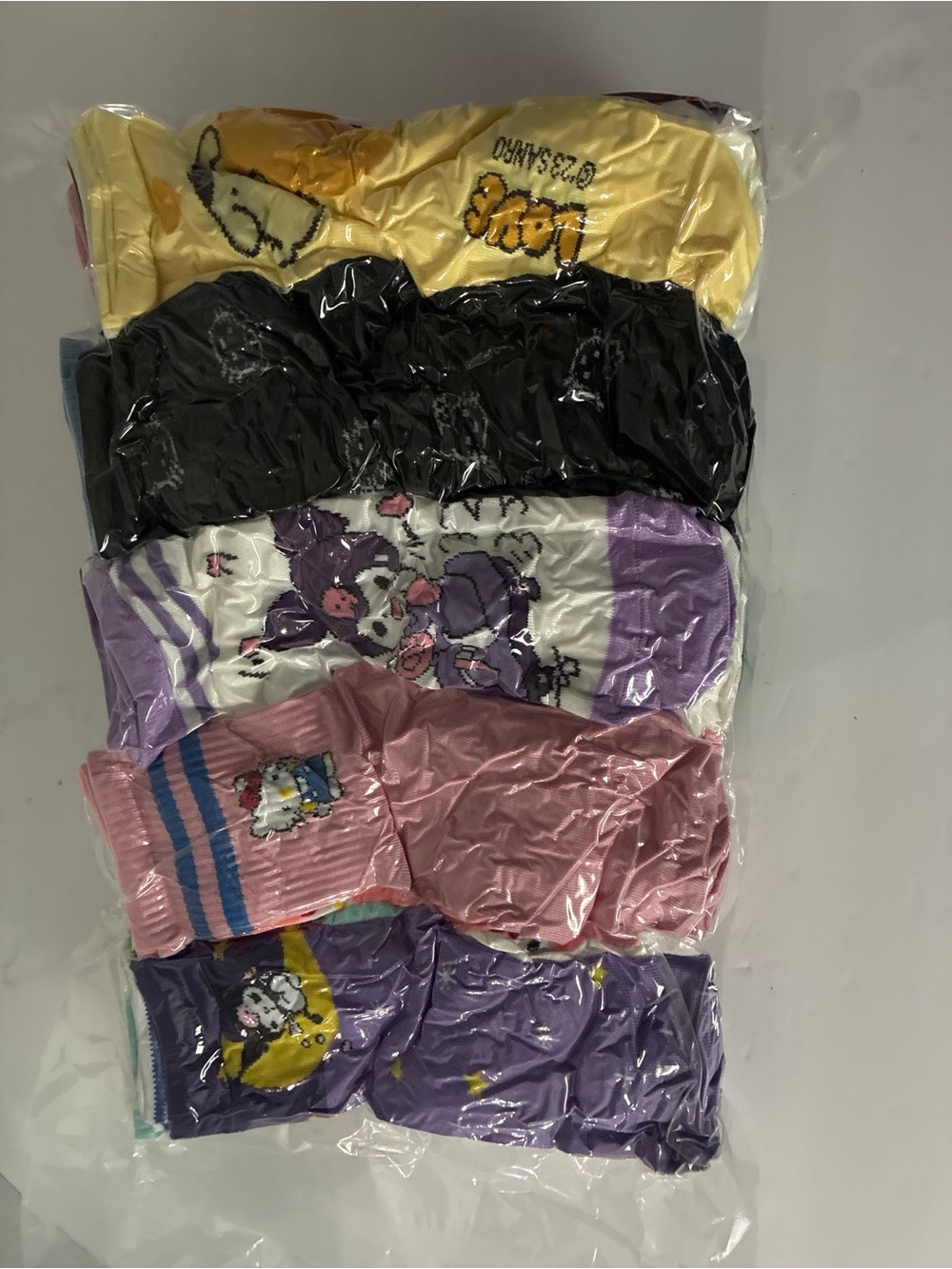 Women/ Girls Assorted Crew Socks 50 Pack - Purple, Pink, Yellow, Black, White